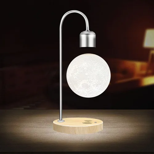 Miniatura 8 de Lámpara Levitante Moderna Única con Luz Flotante y Cargador Inalámbrico Qi Integrado, Diseño Innovador y Sencillo, Luz Nocturna Decorativa Cálida
