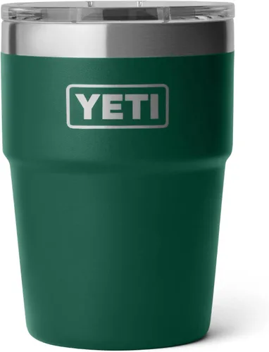 Miniatura 29 de YETI Rambler - Vaso apilable de 16 onzas, aislado al vacío, de acero inoxidable con tapa MagSlider Apilable