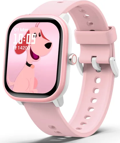 Reloj inteligente para niños y niñas, rastreador de actividad física con monitor de sueño de frecuencia cardíaca, pantalla táctil de 1.83 pulgadas