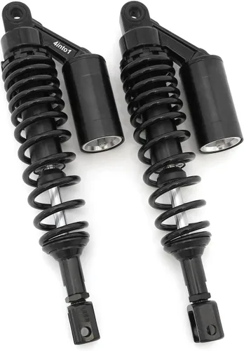 Amortiguadores de depósito remoto negro - ojo a horquilla - 13.780-14.173 in - Compatible con Honda CB650SC 82 CB750 79-82 CB900F 81-82 CBX CB1100F