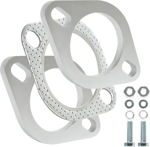 Miniatura 8 de Kit de conexión de brida de escape de 2 pernos de 3 pulgadas/2.992 in, kit de brida de escape y junta de escape con pernos y tuercas para tubo