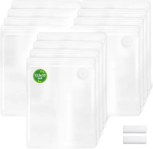 Miniatura 8 de Bolsas de sellado al vacío reutilizables FIRAWER - Bolsas de almacenamiento de alimentos sin BPA, a prueba de fugas para Sous Vide, congelador