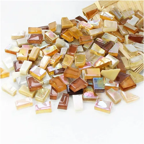 Miniatura 4 de Azulejos de mosaico de cristal irregulares de 1.1 libras, mosaico pequeño, pasatiempos para niños, manualidades de cristal hechas a mano para Azul