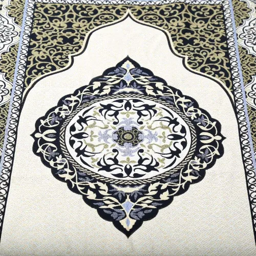 Miniatura 7 de ESERRA Alfombra de oración musulmana, 99 cuentas y gorra incluidas, alfombrillas de oración del Islam para hombres, mujeres y niños (negro)