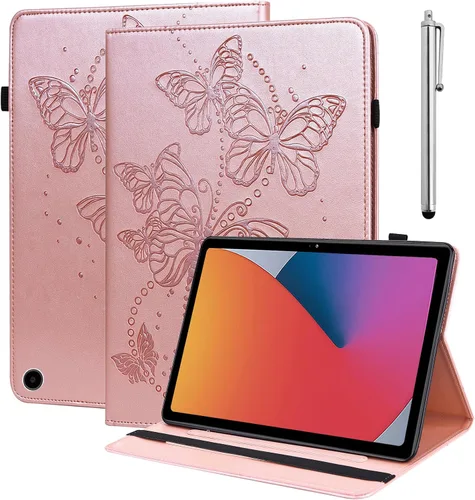 Miniatura 10 de Funda para Amazon Kindle Fire Max 11 (13ª generación, versión 2023) de 11 pulgadas, piel sintética, con soporte de mariposa en relieve, con lápiz