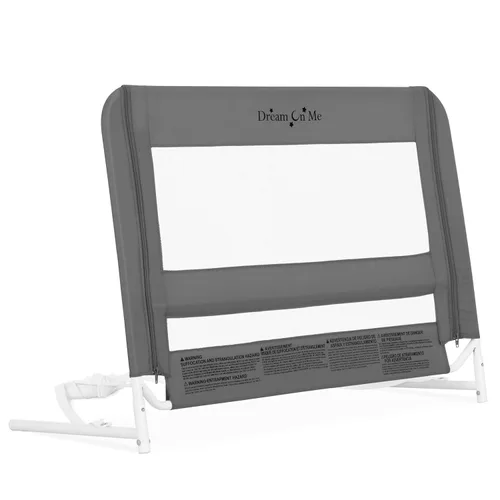 Miniatura 4 de Dream On Me Riel de cama ajustable de seguridad de malla ligera para niños pequeños, tela de malla transpirable, adecuada para todo tipo de camas