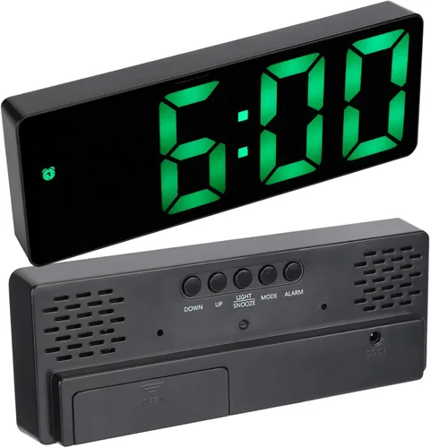 Miniatura 7 de GLOGLOW Reloj electrónico, Multifuncional Número LED Pantalla Reloj Batería USB Doble Uso Digital Reloj Digital Mesa Rectangular Reloj Digital