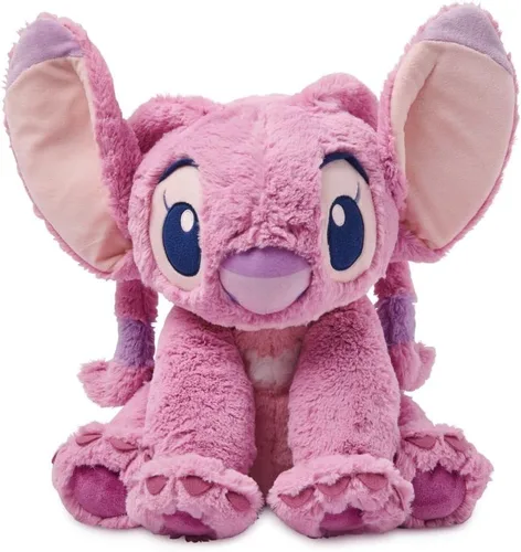 Disney Store Juguete oficial de ángel mediano suave para niños, personaje de peluche con textura mullida y detalles bordados, orejas flexibles y