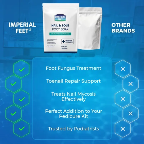 Miniatura 4 de Imperial Feet Epsom Salt Foot Soak (grado pedico): reparación de uñas de los pies, pie de atleta de hongos, suaviza callos, pies cansados y Verde