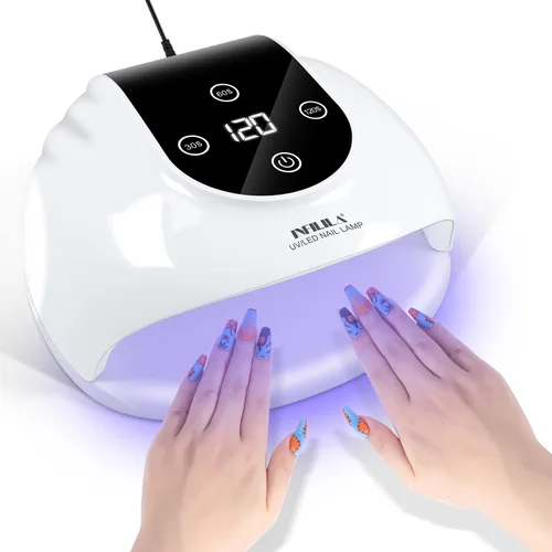 NXJ INFILILA Luz UV de uñas de gel de 268 W, luz UV más rápida para uñas de gel, secador profesional de uñas de curado con flash con 66 cuentas de