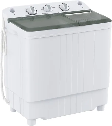 Elevon Lavadora Portátil de Doble Tina de 9.9 Libras de Capacidad, (7.7 Libras) y Centrifugadora (2.2 Libras) Combo Mini Lavadora Compacta para