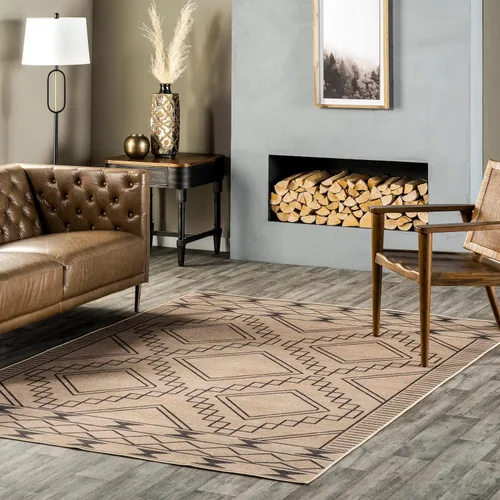 Miniatura 11 de nuLOOM Kasie Natural - Alfombra de 5 x 8 pies, lavable a máquina, antideslizante, para sala de estar, dormitorio, habitación de los niños, 2-Natural