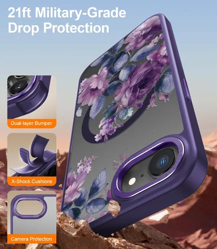 Miniatura 513 de Goodon para iPhone 15 Pro Max con protector de pantalla de privacidad, compatible con Magsafe, funda translúcida mate a prueba de golpes - Linda