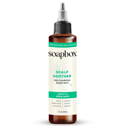 Soapbox Suavizante del Cuero Cabelludo, Tratamiento Calmante del Cuero Cabelludo con Aceite de Árbol de Té y Ácido Hialurónico, Vegano, Libre de