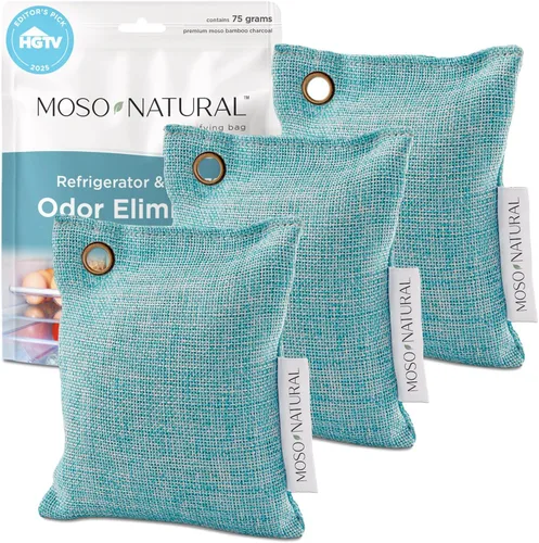Miniatura 9 de Moso Natural Eliminador de olores para refrigerador y congelador. Vida útil de dos años. Más potente que el bicarbonato de sodio. Absorbente