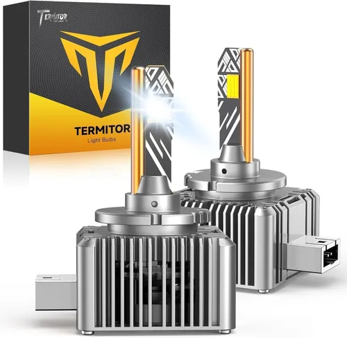 Miniatura 18 de Termitor Bombillas LED 9005/HB3, 30000 lúmenes, 800% ultra brillo, tamaño halógeno 1:1, blanco frío 6500K, vida útil de 10 años con ventilador