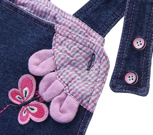 Miniatura 3 de KIDSCOOL SPACE Baby Girl Jean OverallsToddler Denim Cute 3D Bunny Outfit