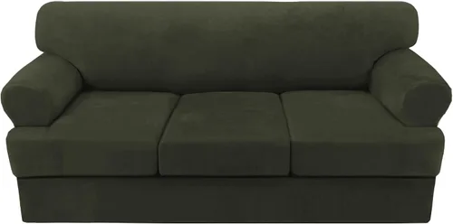 Miniatura 21 de H.VERSAILTEX Funda para sofá de 2 piezas, fundas para sillón con cojines en forma de T, funda para sofá de terciopelo grueso, protector de muebles