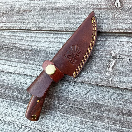 Miniatura 7 de Cuchillo de despellejamiento artesanal Titan International Knives de acero Carbon 1080 Cuchillo de hoja fija con revestimiento