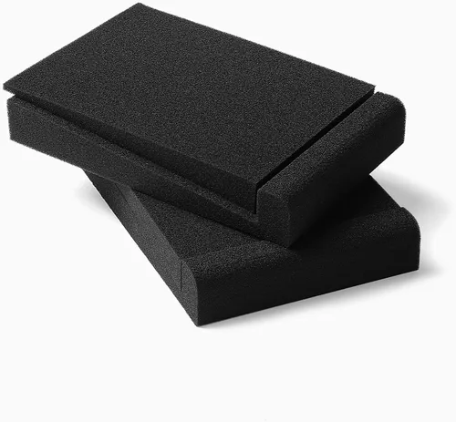 SS5 - Almohadillas de aislamiento para monitor de estudio, espuma acústica de alta densidad inclinada para mesa y escritorio para altavoces de