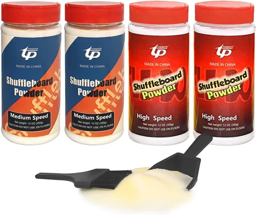 Miniatura 11 de Shuffleboard Sand Wax High/Medium Speed Shuffleboard Powder Set, Shuffleboard Sand with Mini Brush Set