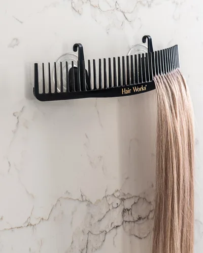 Miniatura 3 de Hair Works Soporte para extensiones de cabello Ultra: diseñado profesionalmente para sostener tramas extra anchas, incluyendo halos, atadas a mano