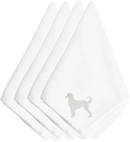 Miniatura 10 de Caroline's Treasures BB3448NPKE Affenpinscher - Juego de 4 servilletas bordadas, lavables, suaves, duraderas, servilletas de mesa para hotel
