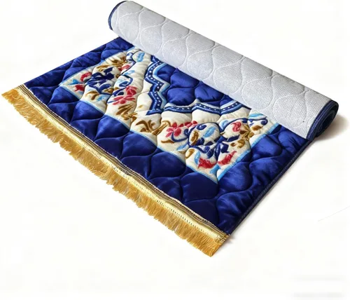 Miniatura 4 de JE JOUE Alfombra de oración musulmana, islámica, suave, grande, para oración islámica, islámica, gruesa para hombres y mujeres, Janamaz, Sajadah Azul