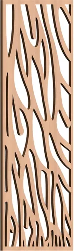 Miniatura 170 de 9 3/8"W x 24 3/8"H x 1/4"T Bristol Decorativos Paneles de Pared de Madera Calado, Cereza