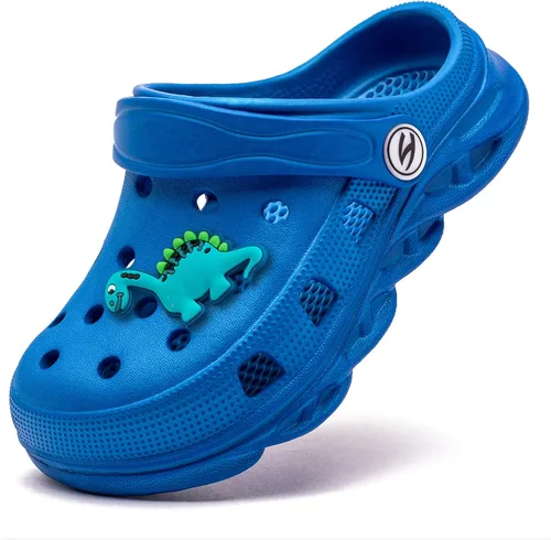 WOUEOI Zapatos de jardín para niños y niñas, sandalias de dibujos animados, zuecos, pantuflas de playa para niños