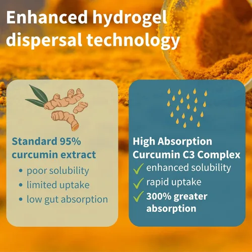 Miniatura 3 de Igennus Advanced Curcumin C3 Complex, 300% mayor absorción y absorción rápida, 95% extracto estandarizado, 90 porciones, etiqueta limpia, suplemento