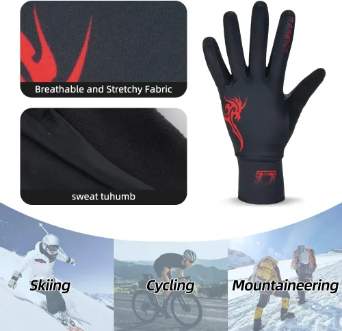 Miniatura 4 de Darevie Guantes de ciclismo de dedo completo guantes de ciclismo acolchados de gel que absorben los golpes guantes de ciclismo transpirables