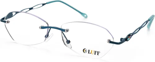 Miniatura 16 de LUFF Rimless Reading Glasses for Women Blue Light Computer Readers Lightweight 16g Metal Frame Eye Strain Relief plateado