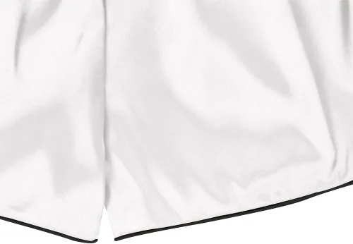 Miniatura 6 de LYANER Pijama de seda satinada para mujer, camisa de manga corta con botones y pantalones cortos