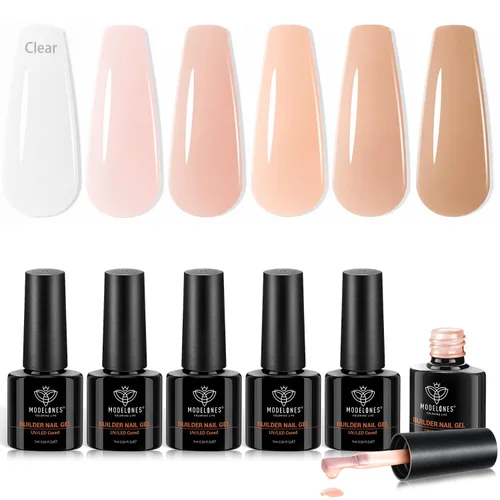 Miniatura 17 de modelones Juego de Base y Capa Superior para Esmalte de Uñas en Gel, 3 Piezas Base de Goma y Capa Superior de Gel Transparente Brillante y Mate a