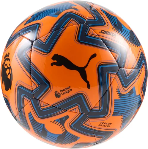 PUMA Orbita Play Premier League Ball - Producto oficial de la PL, cosido a máquina, 12 paneles y tamaños, requiere inflado Naranja