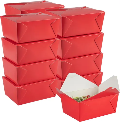 Miniatura 57 de Restaurantware Bio Tek - Cajas para llevar de 30 onzas, 200 loncheras para llevar, cierre de tabulación, resistentes al calor, desechables, de papel