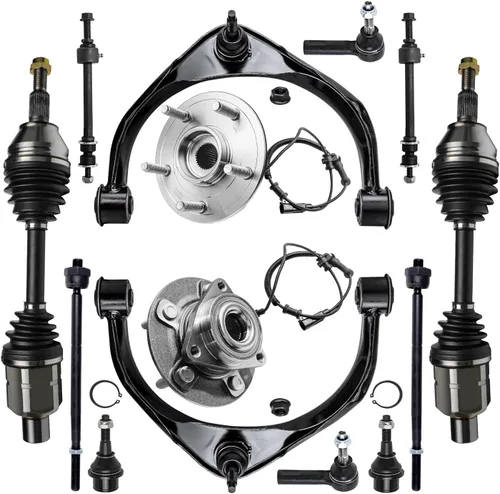 Miniatura 66 de Detroit Axle - Kit de extremo delantero RWD para Chrysler 300 Dodge Challenger Charger Upper Lower Control Arms rótulas de rodamiento de rueda Bujes