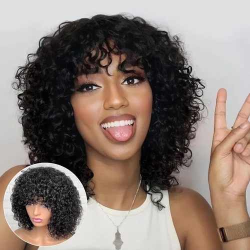 Miniatura 10 de Star Show Peluca de cabello humano sin pegamento, precortada 5x6 HD, encaje frontal, nudos blanqueados, 10 pulgadas