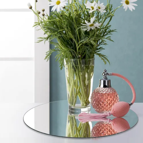 Miniatura 8 de Placas de espejo redondas de 10 pulgadas, espejos circulares para centros de mesa y decoraciones de boda, 0.079 in, paquete de 12