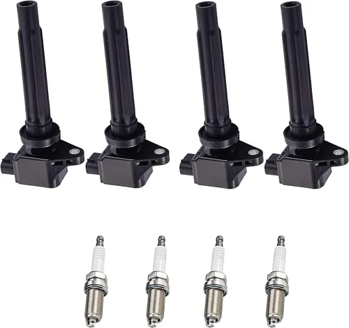 ENA Paquete de bobinas de encendido y bujías de platino compatibles con Suzuki SX4 Grand Vitara 2.0L 2.7L L4 V6 2006 2007 2008 2009 Reemplazo para
