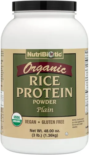 Miniatura 7 de NutriBiotic Chocolate con proteína de arroz orgánico certificado, 22.9 onzas, proteína vegana baja en carbohidratos en polvo, crudo, certificado