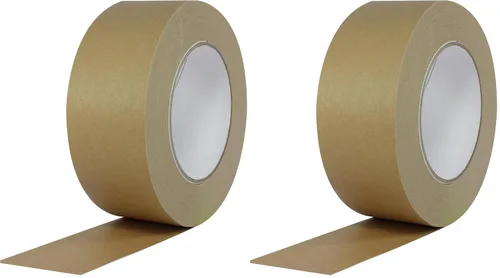 ProTapes Pro 183 Cinta de sellado de cartón de papel de goma, 7.1 mils de grosor, 55 yardas de largo x 3 pulgadas de ancho, para embalaje ligero a