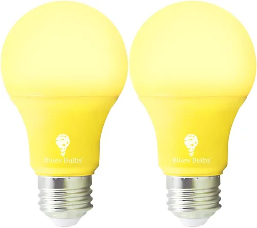 Miniatura 9 de BlueX - Paquete de 2 bombillas LED A19 (9 W, equivalente a 60 W), base E26, luz azul, decoración de fiestas, porche, iluminación del hogar, Púrpura