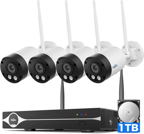 Miniatura 8 de Cámara de seguridad inalámbrica Hiseeu de 8MP, cámara WiFi 4K de 5G/2.4G, visión nocturna a todo color, detección de movimiento, audio de dos vías