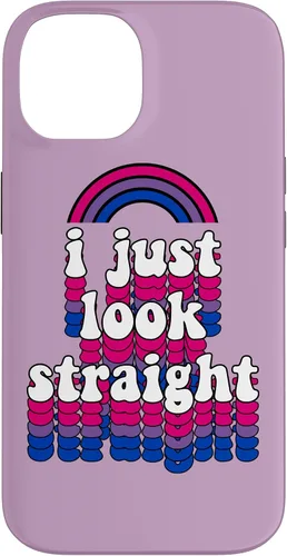 Miniatura 4 de I Just Look Straight Bisexual Rainbow Bisexual Pride Flag Case for iPhone 17