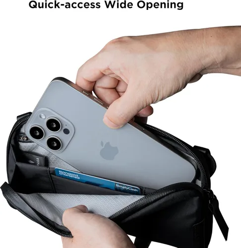 Miniatura 8 de ALPAKA Bolsa de vuelo – Bolsa de viaje para hombre, funda cruzada para teléfono, bolso de viaje de 0.3L para hombre, tela resistente al agua, correa