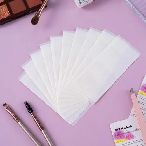 Miniatura 7 de OIIKI Abanicos de pestañas postizas, cinta de papel, 1000 unidades, cinta adhesiva de doble cara para abanicos de pestañas adhesivas, cinta