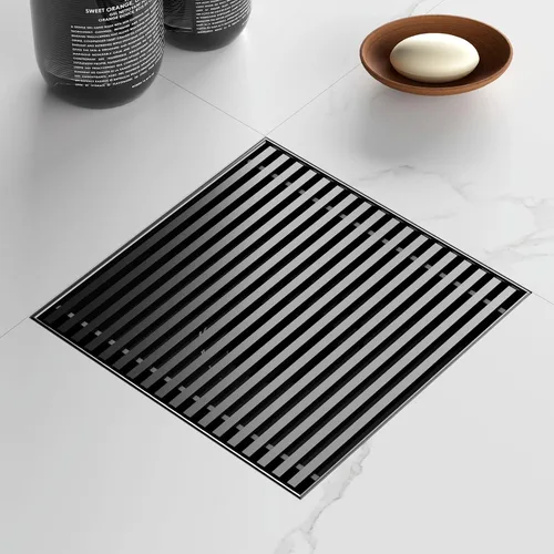 Miniatura 13 de Sharpeye Drenaje lineal de ducha de 32 pulgadas con rejilla de alambre de cuña extraíble, acero inoxidable 304 cepillado rectangular para baño