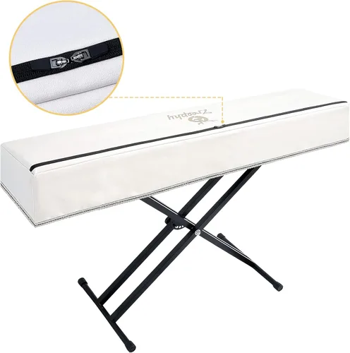 Miniatura 2 de Cubierta antipolvo para teclado de piano de 88 teclas con soporte de música, apertura de cremallera, cubierta a prueba de polvo compatible
